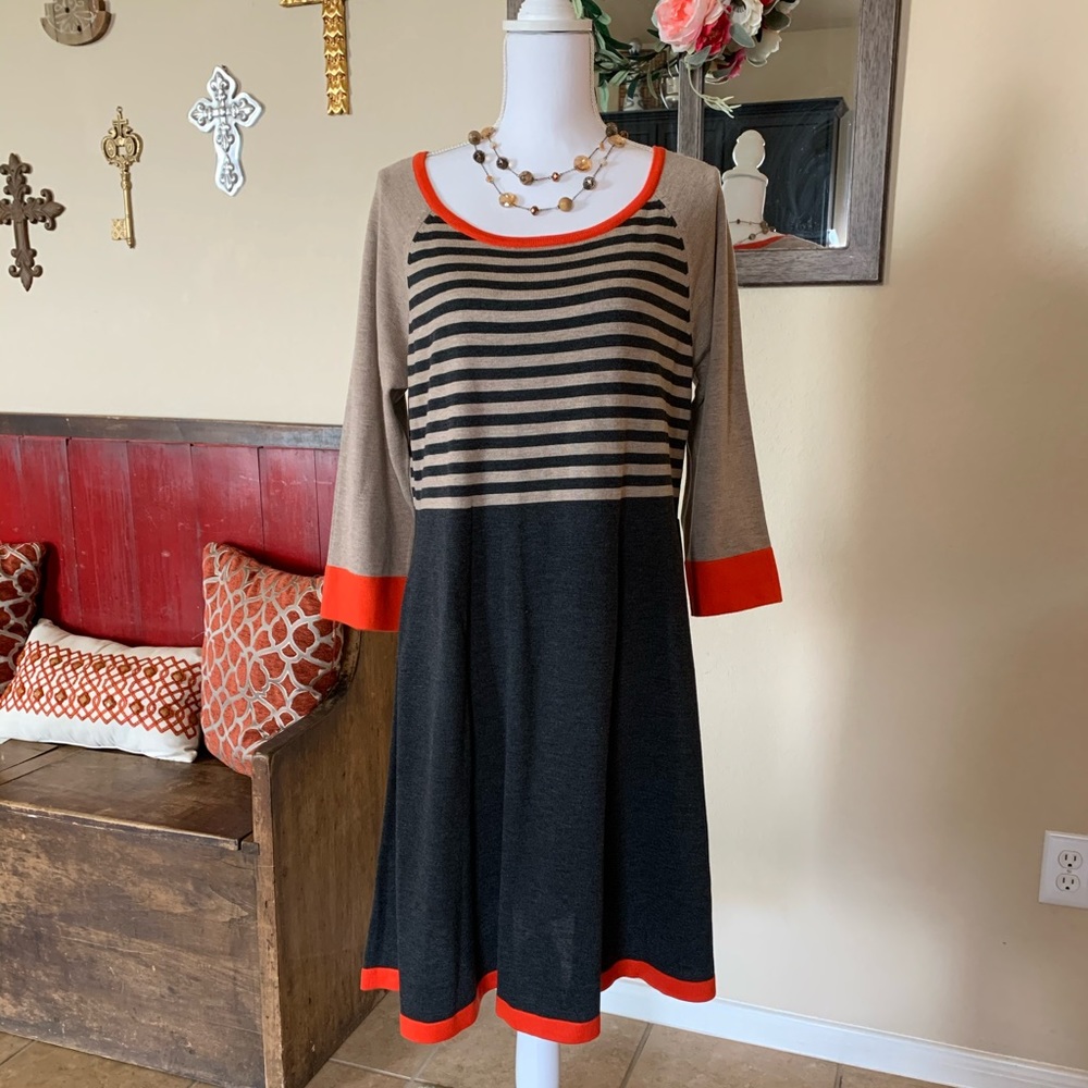 Striped sweater dress Jessica H sz XL NWT